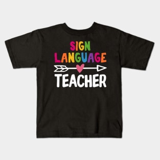 Sign Language Teacher Kids T-Shirt